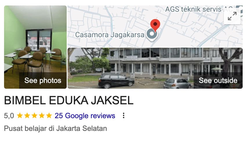 Google Maps - Bimbel Eduka Jaksel